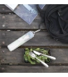 16 pc stainless steel travel cutlery set with polypropylene case