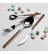 Sushi mahogany tableware (24 pieces)  » Online Shop » Pinti Inox