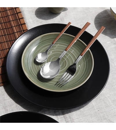 Sushi mahogany tableware (24 pieces)  » Online Shop » Pinti Inox