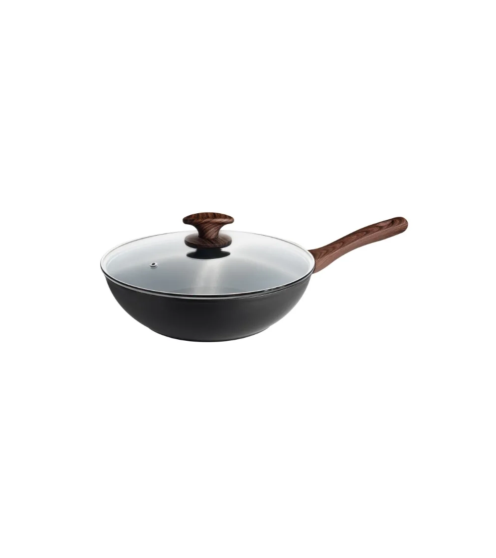 Black&Wood aluminium wok with non-stick coating » Online Shop » Pinti Inox Black&Wood aluminium wok with non-stick coating » Online Shop » Pinti Inox