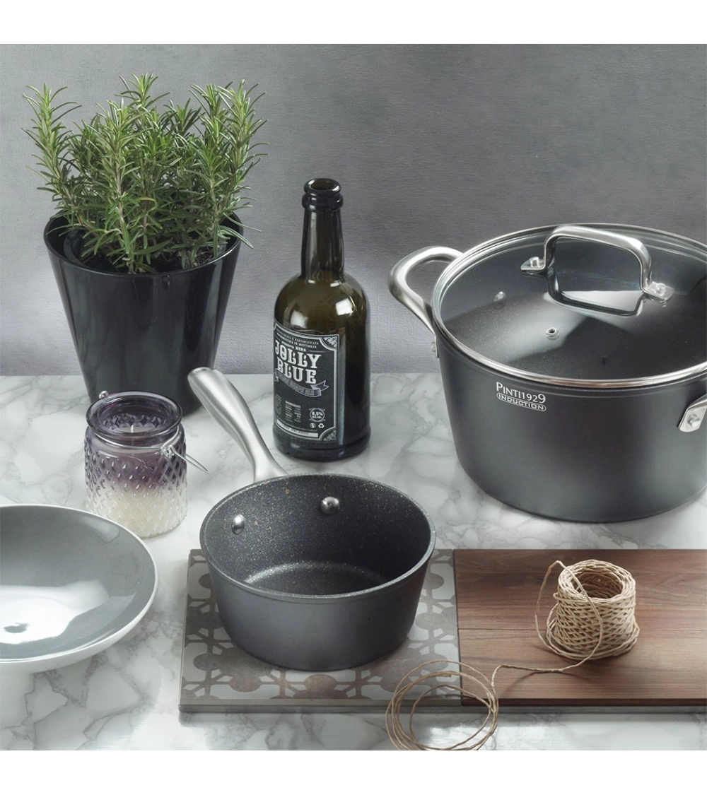 Pentola Beaver Brand Artepetra in alluminio con rivestimento antiaderente con coperchio incluso