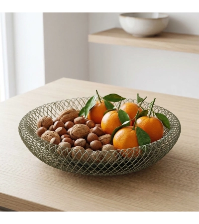 Cesta Caleido in Metallo | Design Moderno per Tavola | Pinti Inox