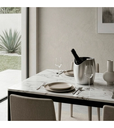 Secchiello Champagne Audrey in Alluminio | Design Marcello Ziliani | Pinti Inox